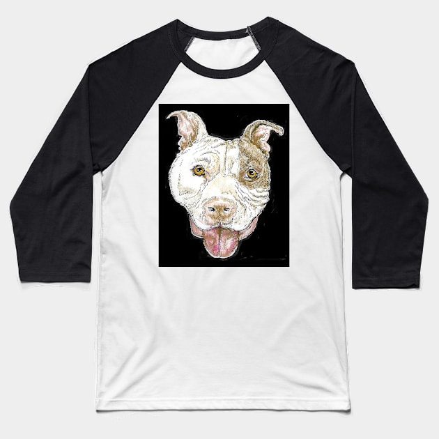 Rescue dog Baseball T-Shirt by Dr. Mary